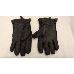 Vintage Men's Hawk by Gates Black Deerskin Leather Gloves, Large